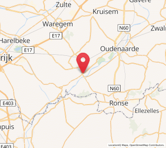 Map of Kerkhove, Flanders