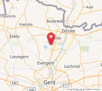Map of Kluizen, Flanders