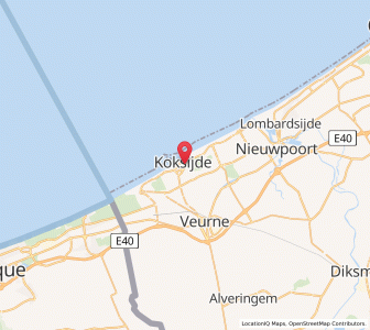 Map of Koksijde, Flanders