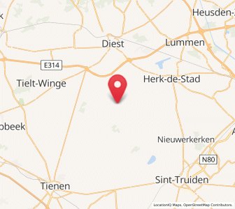 Map of Kortenaken, Flanders