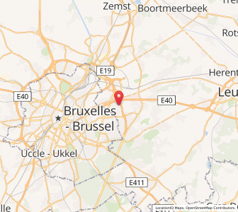 Map of Kraainem, Flanders