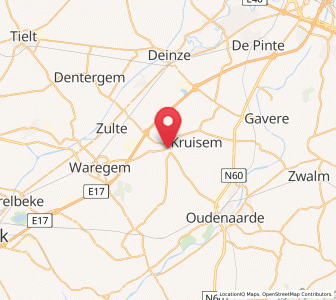 Map of Kruishoutem, Flanders