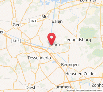 Map of Kwaadmechelen, Flanders