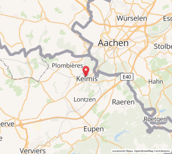 Map of Kelmis, Wallonia