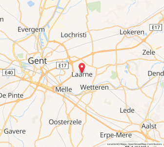 Map of Laarne, Flanders