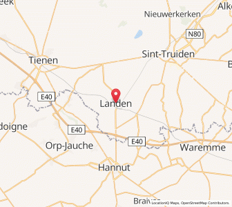 Map of Landen, Flanders