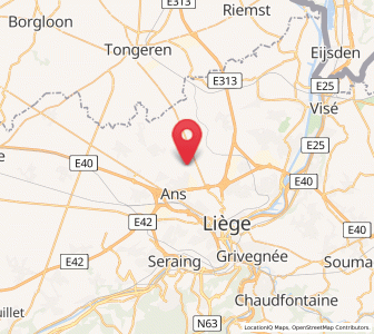 Map of Lantin, Wallonia