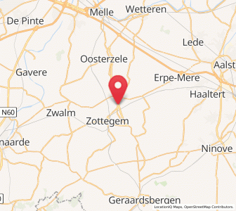 Map of Leeuwergem, Flanders