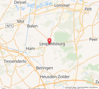 Map of Leopoldsburg, Flanders