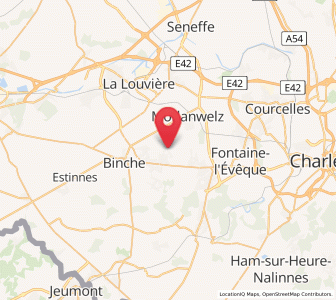 Map of Leval-Trahegnies, Wallonia