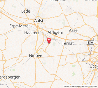 Map of Liedekerke, Flanders