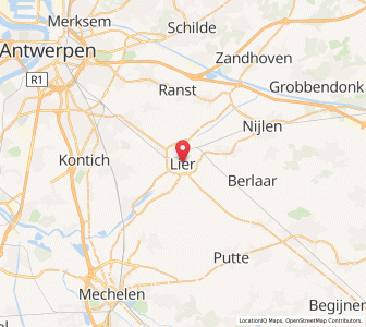 Map of Lier, Flanders