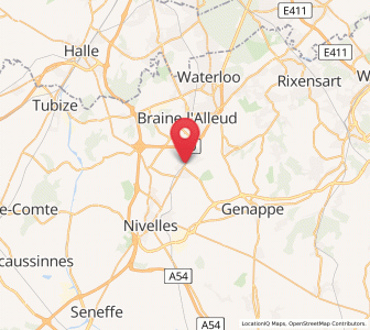 Map of Lillois-Witterzée, Wallonia