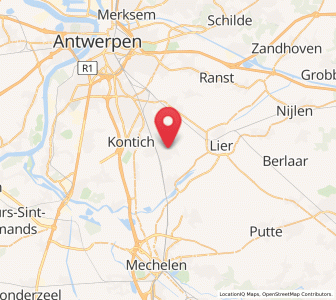 Map of Lint, Flanders