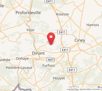 Map of Lisogne, Wallonia