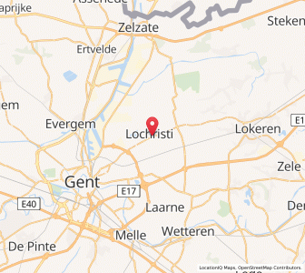Map of Lochristi, Flanders