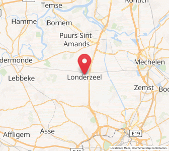 Map of Londerzeel, Flanders