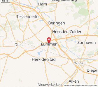 Map of Lummen, Flanders