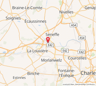 Map of Manage, Wallonia