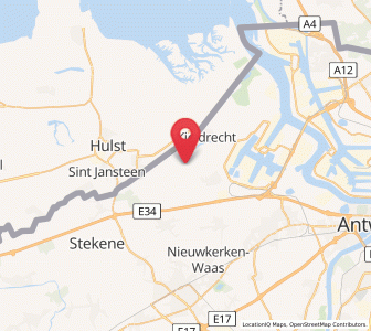 Map of Meerdonk, Flanders