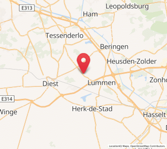 Map of Meldert, Flanders