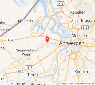 Map of Melsele, Flanders