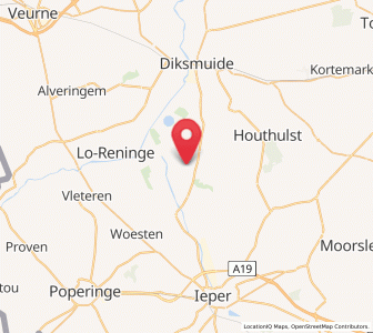 Map of Merkem, Flanders