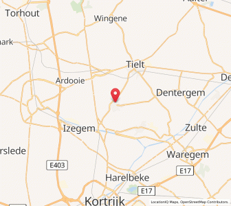 Map of Meulebeke, Flanders