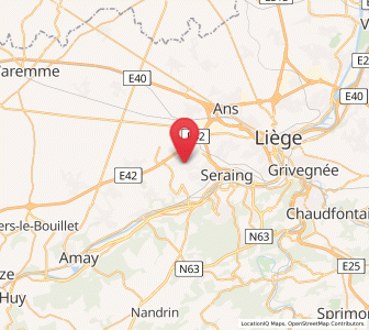 Map of Mons-lez-Liège, Wallonia