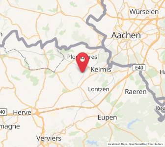 Map of Montzen, Wallonia