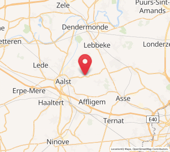 Map of Moorsel, Flanders