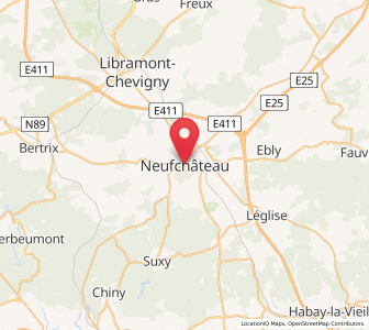 Map of Neufchâteau, Wallonia