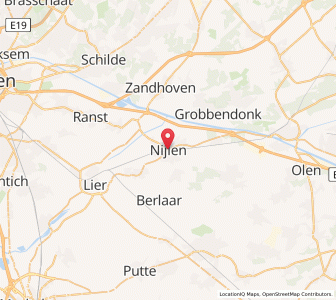 Map of Nijlen, Flanders