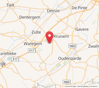 Map of Nokere, Flanders