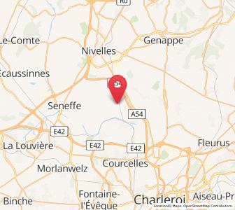 Map of Obaix, Wallonia