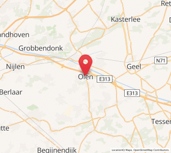 Map of Olen, Flanders