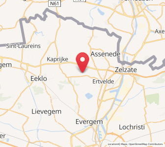 Map of Oosteeklo, Flanders