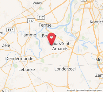 Map of Oppuurs, Flanders