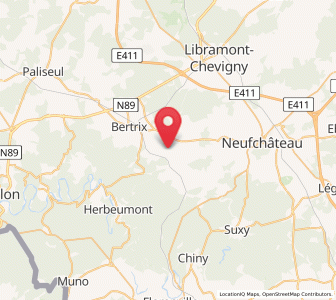 Map of Orgeo, Wallonia