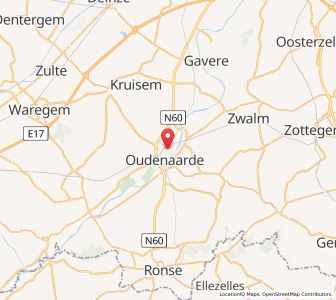 Map of Oudenaarde, Flanders