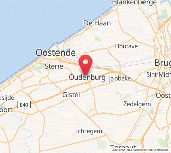 Map of Oudenburg, Flanders