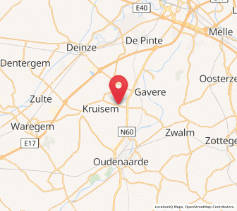 Map of Ouwegem, Flanders