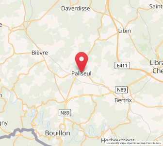 Map of Paliseul, Wallonia