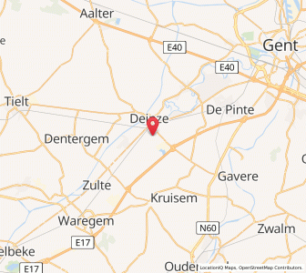 Map of Petegem-aan-de-Leie, Flanders