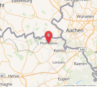 Map of Plombières, Wallonia