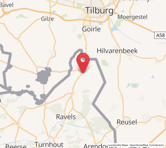 Map of Poppel, Flanders