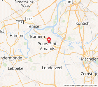 Map of Puurs, Flanders