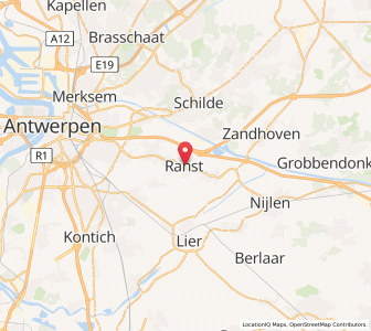 Map of Ranst, Flanders