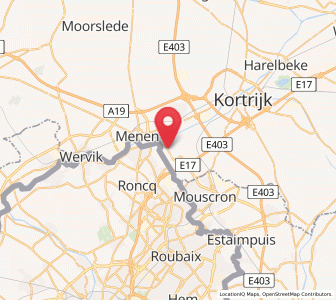 Map of Rekkem, Flanders