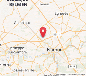 Map of Rhisnes, Wallonia